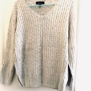 Karen Scott Cream V-Neck Sweater
